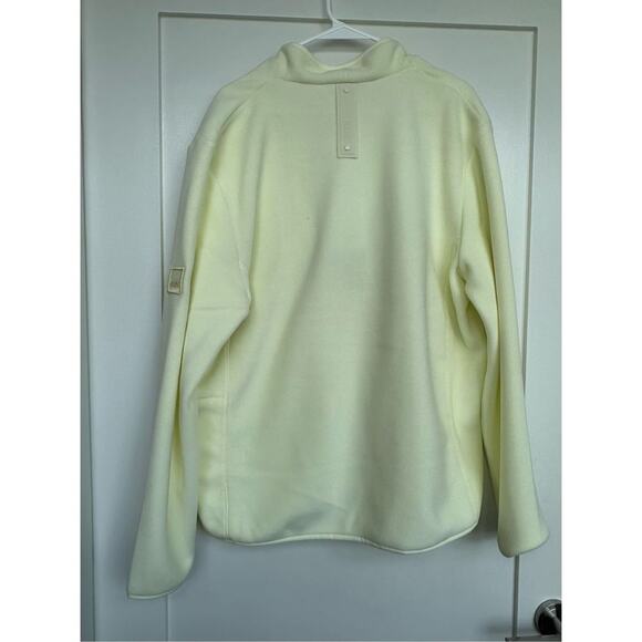 NWT Rains Fleece Pullover Spring Ski in Straw Light Yellow, Size Large Unisex - Picture 4 of 4